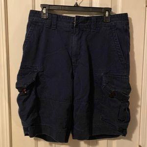 Mens Polo Ralph Lauren Cargo Shorts, Size 32, Color Navy Blue